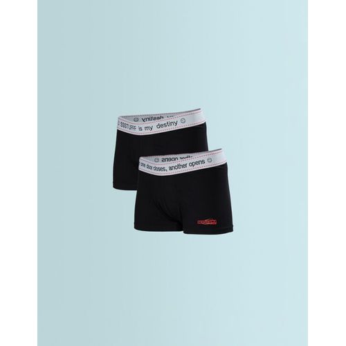  Pack 2 Boxers Ssstufff X  Imprimé Homme S Noir