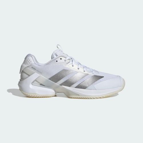 Chaussures De Tennis Adizero Ubersonic 5 Terre Battue Adidas Cloud White Silver Metallic Cloud White