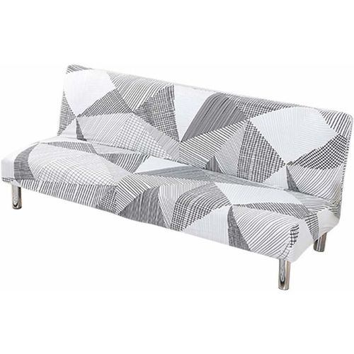 Housse De Canapé Sans Bras 3 Places Couverture De Canapé Extensible Tout Couvert Canapé Pliant Protecteur, Universel Antidérapant Serviette De Canapé 180-210 Cm (Impression De Feuilles)