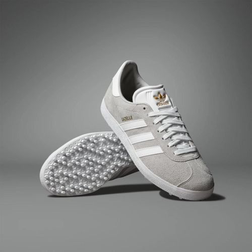 Chaussures De Golf Gazelle Spikeless Adidas Grey Two Cloud White Gold Metallic