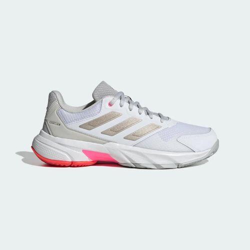 Chaussures De Tennis Courtjam Control 3 Adidas Cloud White Iron Metallic Lucid Red