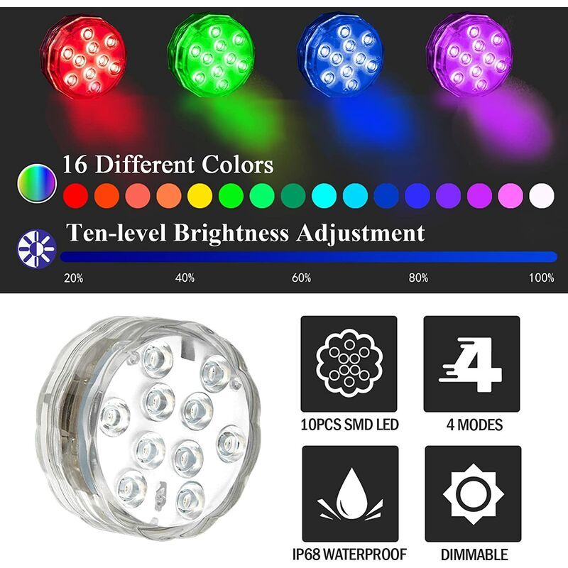 Lumires Led Submersibles, Lumires Led Submersibles Rvb Ave... - 2
