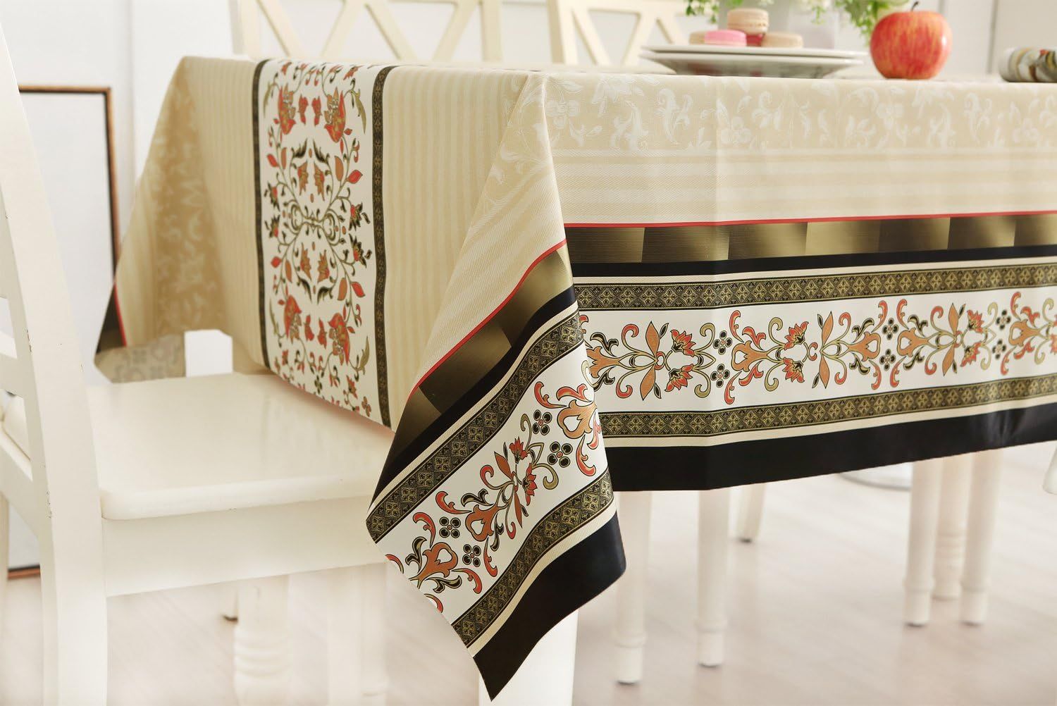 Nappe En Vinyle Rectangulaire Lourde Couverture De Table Fac... - 4