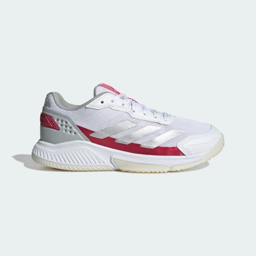 Chaussures Courtquick Padel Adidas Cloud White Silver Metallic Lucid Pink