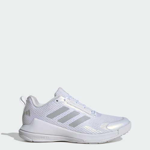 Chaussures Novaflight 2 Indoor Adidas Cloud White Silver Metallic Cloud White