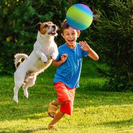 Ballon sauteur arc en ciel mutlicolore enfant 50 cm pour jeux