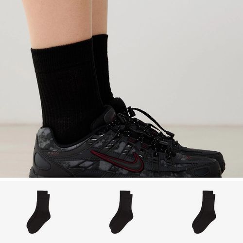Pack Chaussettes X3 Mid Crew Noir - Enfant - Courir - Noir - 31/34