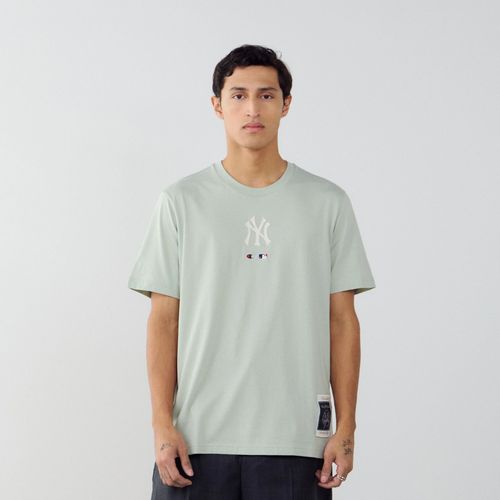Tee Shirt Ny Yankees Vert/Blanc Champion - Vert/Blanc - M