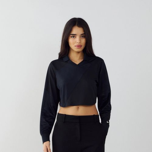 Top Crop Jersey Noir/Blanc Nike - Noir/Blanc - Xs