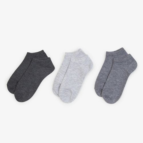Pack Chaussettes X3 Invisibles Courir Gris Enfant