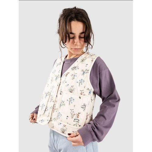 Brixton Field Floral Quilted Gilet Blanc