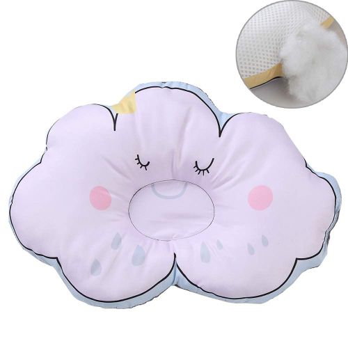 Oreiller De Mise En Forme De La Tête De Bébé Oreiller Pour Bébé À Tête Plate - Prévenir Le Syndrome De La Tête Plate - Oreiller Pour Bébé En Maille Respirante 3d Pour Nouveau-Né, Nuage Rose, 1pc