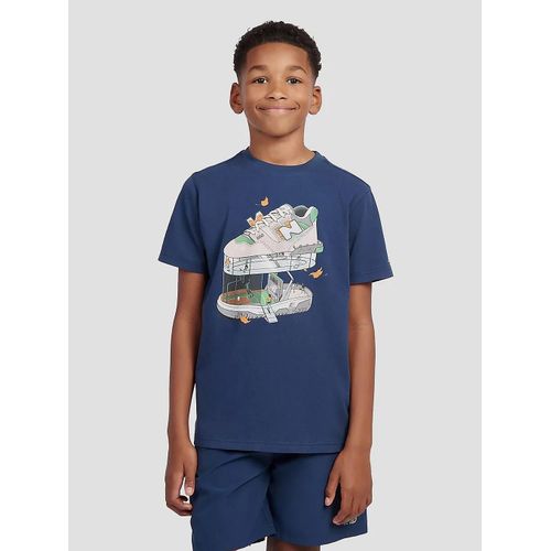 New Balance Fitness Centre Illustrated Graphic Kids T-Shirt Bleu