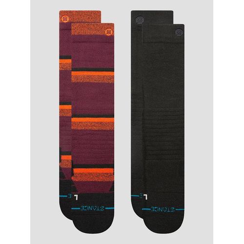 Stance Nightride Mid Poly Snow 2 Pack Chaussettes Techniques Noir