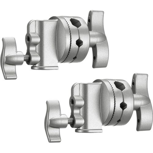 NEEWER Adaptateur de Montage pour Support de tête pivotant Multifonctionnel 2,5 Pouces pour Support C, Support d'éclairage, Bras de flèche, avec Support 1/2, 1/4, 3/8, 5/8 Pouces, Lot de 2 (Argent)