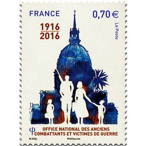 Centenaire De L'Office National Des Anciens Combattants Et Victimes De Guerre : Hôtel Des Invalides Paris Année 2016 N° 5113 Yvert Et Tellier Luxe