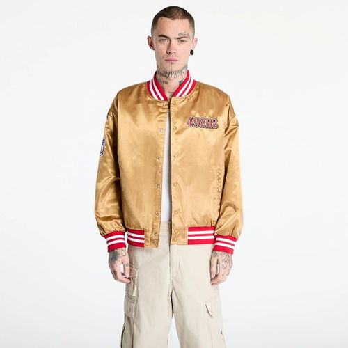 Veste New Era San Francisco 49ers Nfl Beige Satin Bomber Jacket Unisex Bronze/ Scarlet M