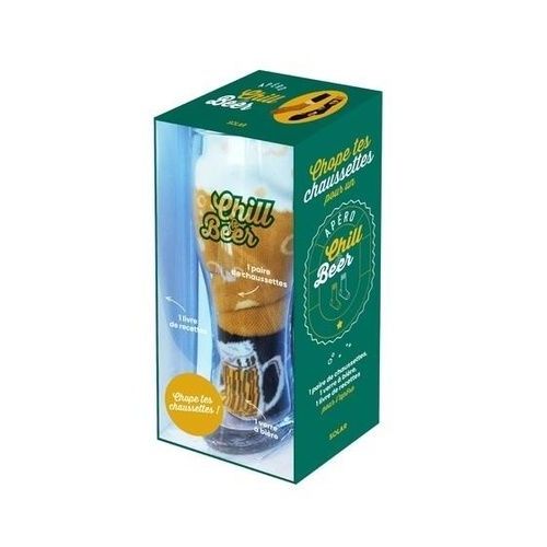Chope Tes Chaussettes Pour Un Apéro Chill & Beer - Coffret Avec 1 Paire De Chaussettes Et 1 Verre À Bière