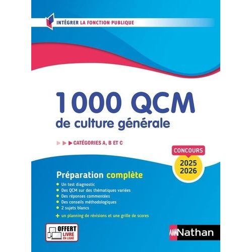1000 Qcm De Culture Générale - Concours De Catégories A, B Et C