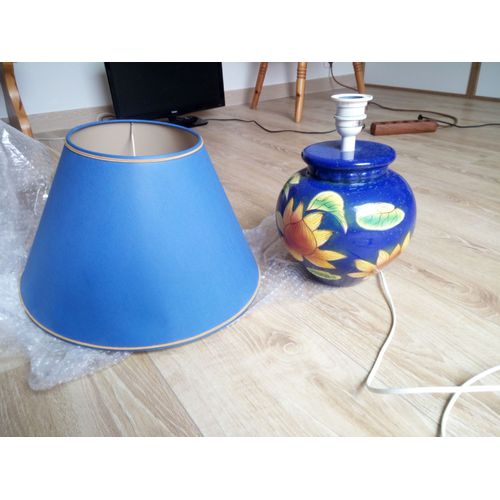 Lampe Décorative Faience Aux Tournesols