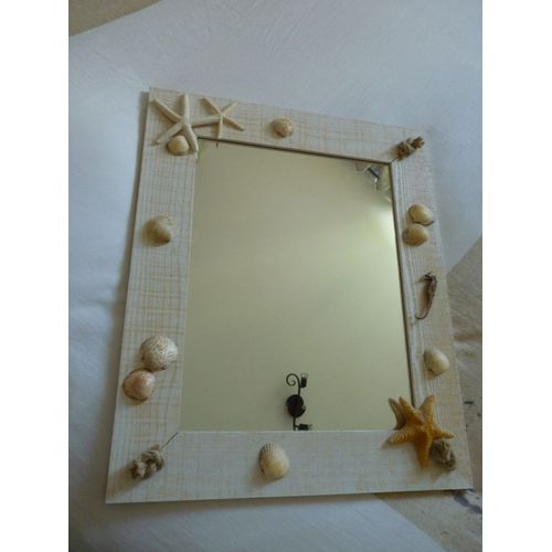 Miroir Cadre Bois Veilli De 50cm