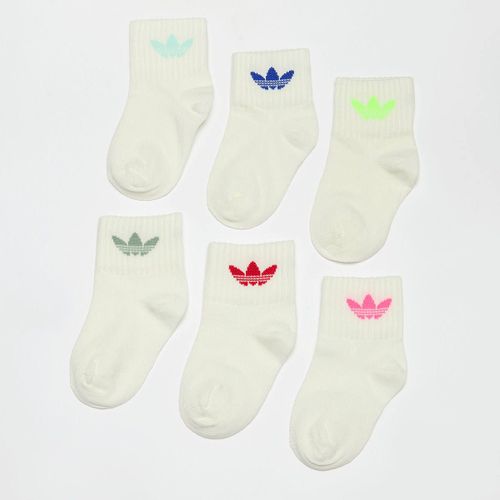 Adidas Originals 6 Pack - Adicolor Trefoil Ankle Socken Kids Unisex Chaussettes Beige Taille 28-30 Vêtements