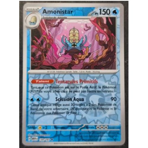 Pokemon Amonistar 139 / 165 Reverse Ev3.5 Mew 151