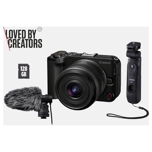 Canon EOS R50 V Kit, RF-S 14-30mm IS STM PZ Creator Kit, Noir