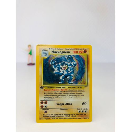 Carte Pokémon Mackogneur Holo 8/102 Set De Base  Première Édition 1999 Wizards