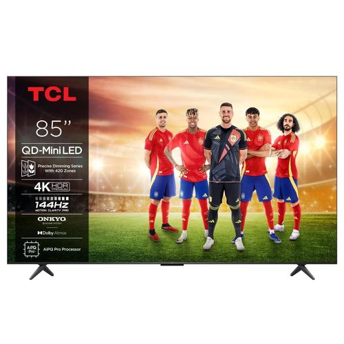 TV TCL 85C61KX2 85" (215,9 cm), MiniLED, 4K UHD, 144 Hz, processeur AiPQ Pro, Smart TV, Quantum Dot