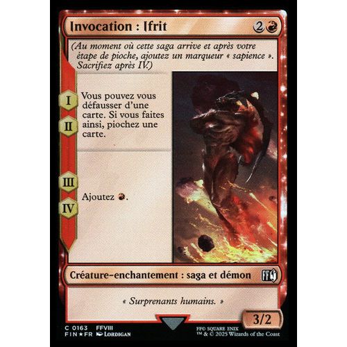 Invocation: Ifrit - Foil - Magic - Final Fantasy Vf - C - 163