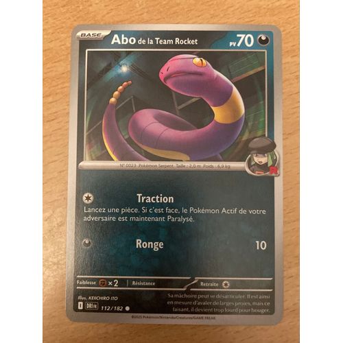 (1910) Abo De La Team Rocket 112/182 Pokemon 