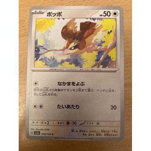 (1240) Roucool 16/165 Pokemon (Chinoise) 