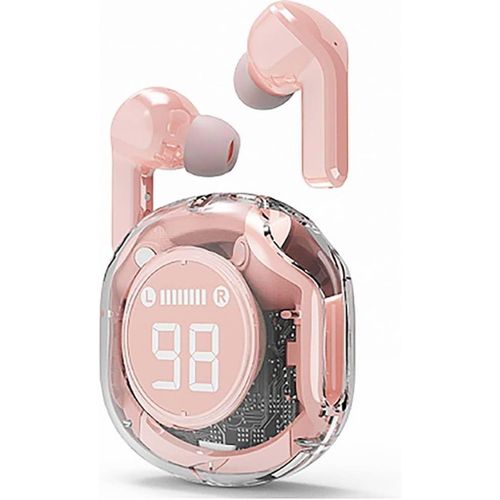 AURICULARES GEMBIRD TWST-01-PK TRANSPARENTES ROSA BT