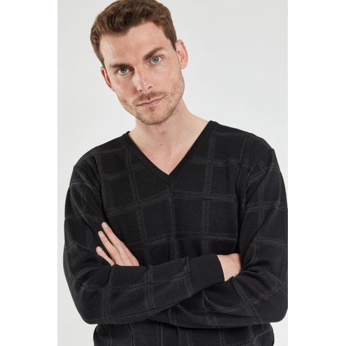 Pull Col V Bérac - Laine Mérinos Et Acrylique