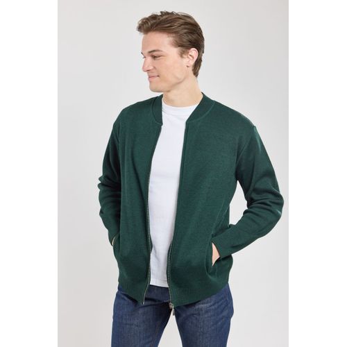 Gilet Zippé - Laine Mérinos Et Acrylique