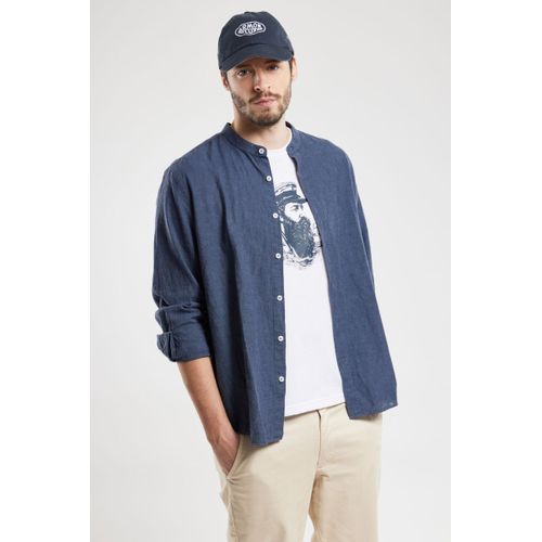 Chemise Col Officier - Lin Et Coton