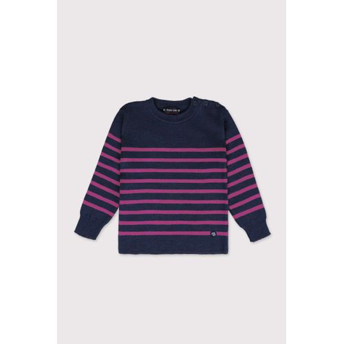 Pull Marin Rayé Kids - Laine Et Acrylique