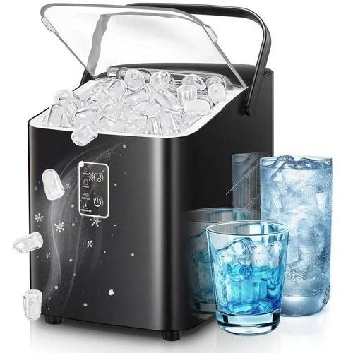 Fohere Machine A Glacons, Glacons En 5 Minutes, 14 Kg En 24 Heures, Mini Machine A Glacons Autonettoyante, 2 Tailles De Glacons Pour