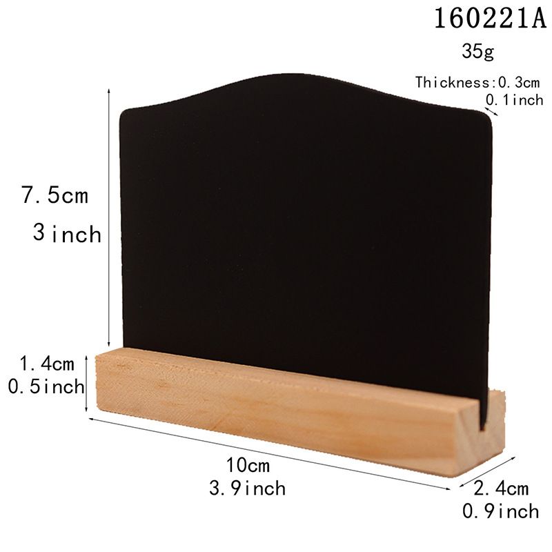 (10pcs)Mini Tableaux Noirs En Bois, Etiquette Ardoises Doubl... - 2