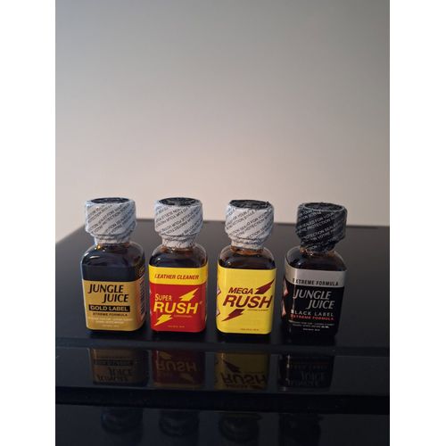 Poppers Jungle Juice Gold Label - Super Rush - Mega Rush - Jungle Juice Black Label 25 Ml
