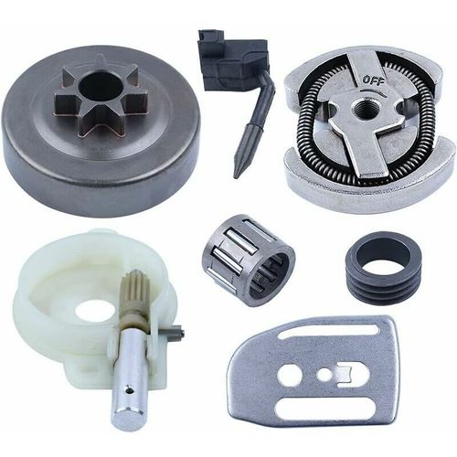 Tambour d'embrayage de pompe à huile à engrenage à vis sans fin 325-7T pour Husqvarna 137 136 141 142 36 41 plaque de tige avec roulement à aiguilles