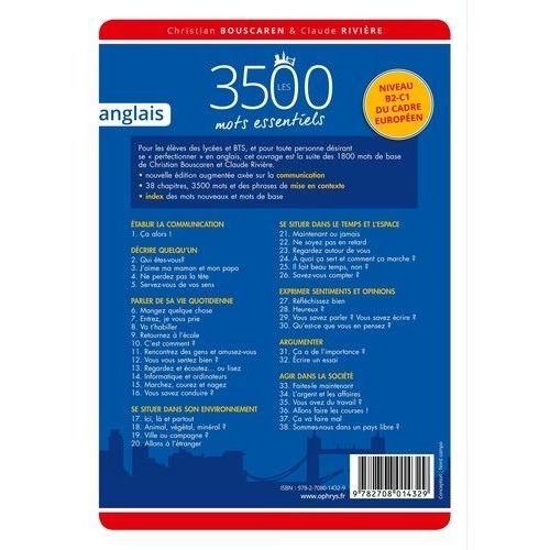 Les 3500 Mots Essentiels Anglais - Niveau B2-C1