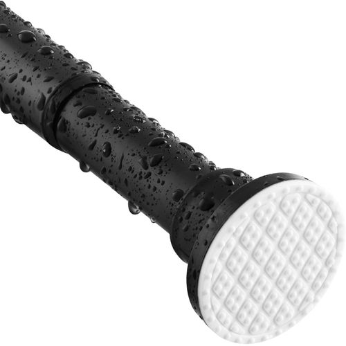 Tringle À Rideau De Douche, Rétractable, Sans Perçage, 70-134 Cm, Réglable, Noire, Inoxydable Et Antidérapante, Utilisable Dans La Salle De Bain[RAC62401526]