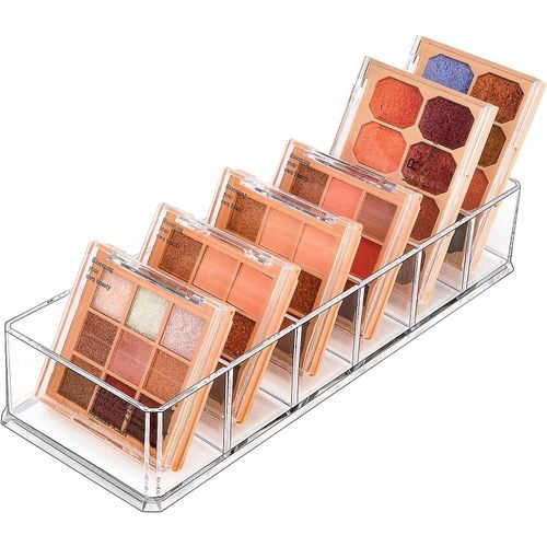 Organisateur De Maquillage Pour Tiroir, 6-Compartiment Acrylique Maquillage Organisateur Cosmétique Stockage Bijoux Présentoir Pour Bureau Armoire Salle De Bains Vanité Comptoir, T[RAC62400739]