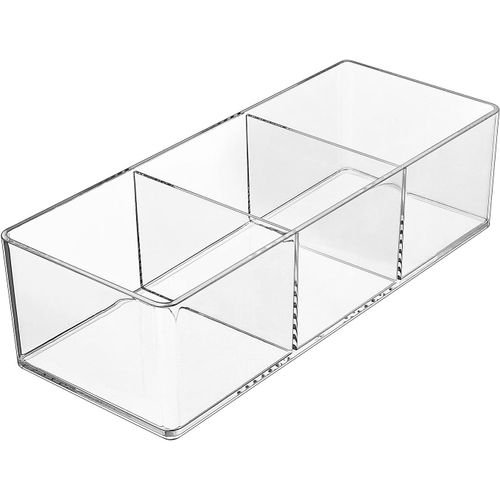 Organisateur De Maquillage Pour Tiroir, 3-Compartiment Acrylique Maquillage Organisateur Cosmétique Stockage Bijoux Présentoir Pour Bureau Armoire Salle De Bains Vanité Comptoir, T[RAC62400738]