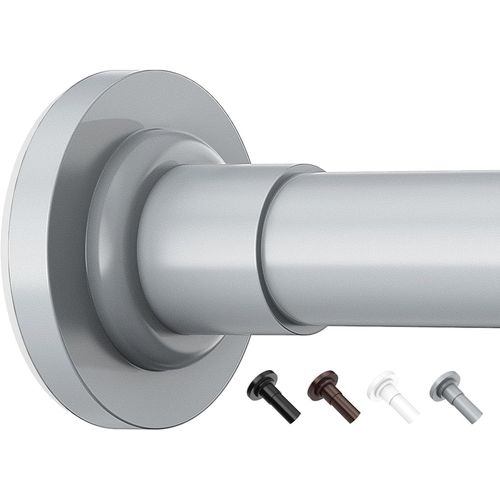 Tringle À Rideau De Douche Sans Perçage - 53-226 Cm - Tringle Télescopique Pour Rideaux - Gris[RAC62403847]