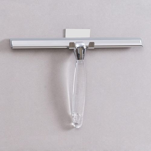 Raclette De Douche En Acier Inoxydable Avec Lame En Silicone De 30,5 Cm Et Crochet Adhésif Mural Pour Salle De Bain, Cuisine, Miroir, Voiture, Nettoyage Des Fenêtres Et Du Verre, P[RAC62400596]