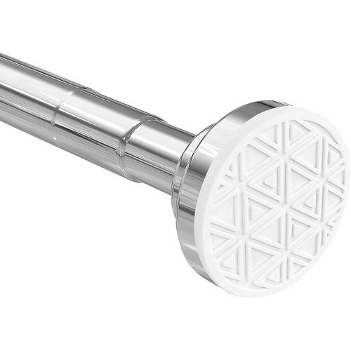 Barre Télescopique Tringle De Rideau De Douche Sans Perçage En Acier Inoxydable Tringle Extensible Par Rotation (Argent, 50-130Cm)[RAC62403710]