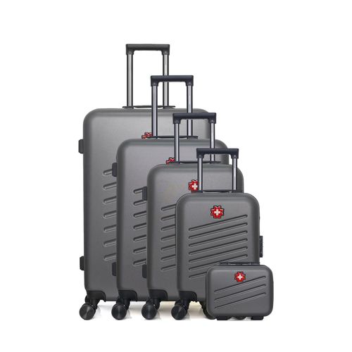 Lot de 5 valises Zurich-U de Swiss Kopper : Gris foncé